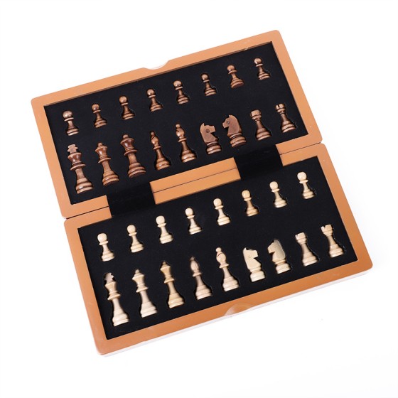【 Professional grade solid wood chess set 】 Multi size portable storage chess box comes with a spare queen and a coordinate chessboard