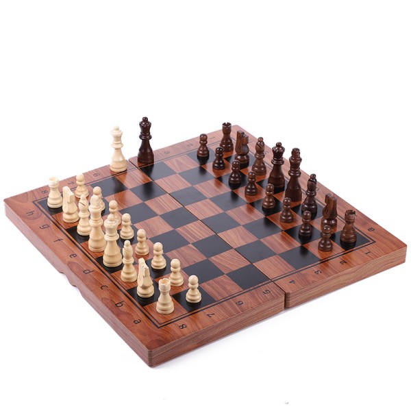 【 Professional grade solid wood chess set 】 Multi size portable storage chess box comes with a spare queen and a coordinate chessboard