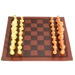 【 Retro Time 】 Crack Texture Chess Set, Leather Chess Board, Available in Three Colors