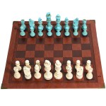 【 Retro Time 】 Crack Texture Chess Set, Leather Chess Board, Available in Three Colors