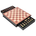 Premium Wooden Chess Set with Drawer Storage - Handcrafted Chess Board Game for Adults & Kids