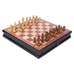 Premium Wooden Chess Set with Drawer Storage - Handcrafted Chess Board Game for Adults & Kids