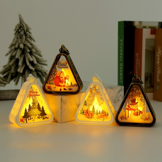 Christmas decorations, vintage night lights, glowing gifts, storefront desktop ornaments, decorative props, atmospheric wind lights