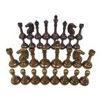 Retro gilded zinc alloy chess piece set