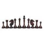 Retro gilded zinc alloy chess piece set