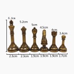 Retro gilded zinc alloy chess piece set