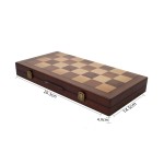 2-in-1 Solid Wood Magnetic Chess Checkers Set