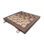 2-in-1 Solid Wood Magnetic Chess Checkers Set