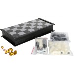 3-in-1 Folding Magnetic Chess Set (Chess+Checkers+Backgammon)