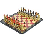 [Napoleonic Wars Theme]3D Figurine Chess Set with Retro Military Style - Collector's Edition Chess Pieces & Desktop Decor