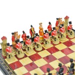 [Napoleonic Wars Theme]3D Figurine Chess Set with Retro Military Style - Collector's Edition Chess Pieces & Desktop Decor