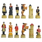[Napoleonic Wars Theme]3D Figurine Chess Set with Retro Military Style - Collector's Edition Chess Pieces & Desktop Decor