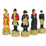 [Napoleonic Wars Theme]3D Figurine Chess Set with Retro Military Style - Collector's Edition Chess Pieces & Desktop Decor