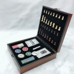 【 Multi functional board game set 】 Chess+Poker+Chip Dice Portable Storage Chess Box Party Entertainment Artifact