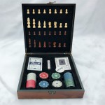 【 Multi functional board game set 】 Chess+Poker+Chip Dice Portable Storage Chess Box Party Entertainment Artifact