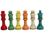 【 Retro Time 】 Crack Texture Chess Set, Leather Chess Board, Available in Three Colors