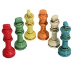 【 Retro Time 】 Crack Texture Chess Set, Leather Chess Board, Available in Three Colors