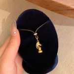 Chess horse head pendant necklace - niche design, light luxury, trendy and cool