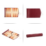 PU roll style backgammon set, travel and home table game artifact