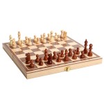 Kids Foldable Chess Set - Wooden Travel Chess Board
