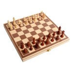 Kids Foldable Chess Set - Wooden Travel Chess Board