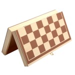 Kids Foldable Chess Set - Wooden Travel Chess Board