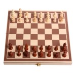 Kids Foldable Chess Set - Wooden Travel Chess Board